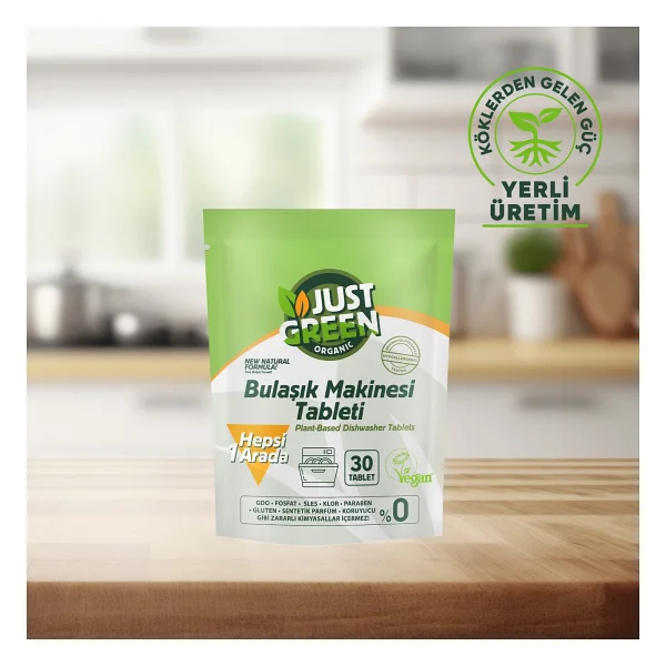 Just Green Organic Bulaşık Makinesi Tableti 30'lu - Görsel 5