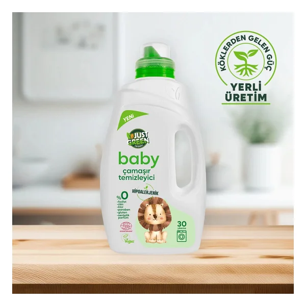 Just Green Organic Baby Çamaşır Deterjanı 1500 Ml - Görsel 5