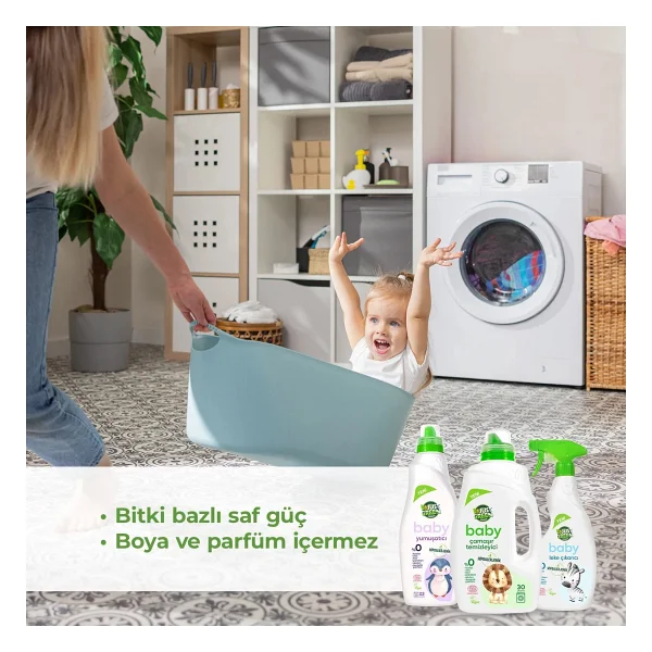 Just Green Organic Baby Çamaşır Deterjanı 1500 Ml - Görsel 9