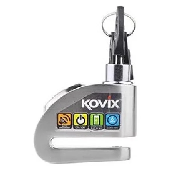 Kovix Kd6-Bm 6 Mm 120 Db Alarmlı Gri Disk Kilidi - Görsel 3