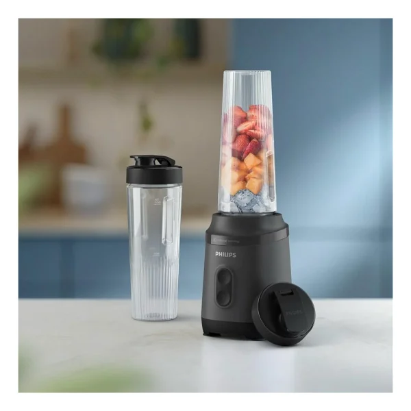 Philips Blend & Go 3000 Serisi Mini Smoothie Blender - 350w, 0,6l Taşınabilir Şişe, Paslanmaz Çelik - Çok Renkli - Görsel 2