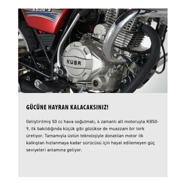 Kuba Kb50-9 Chopper 50 Cc Motosiklet - Görsel 4