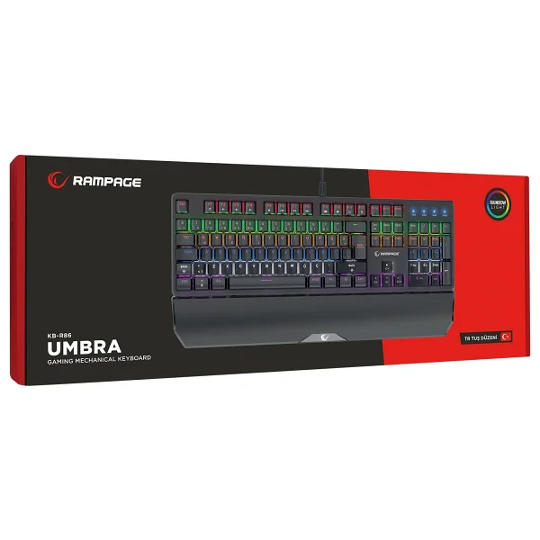 Rampage Umbra Kb-R86 Red Switch Kablolu Mekanik Oyuncu Klavyesi - Görsel 8