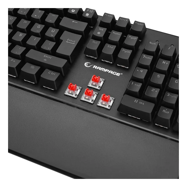 Rampage Umbra Kb-R86 Red Switch Kablolu Mekanik Oyuncu Klavyesi - Görsel 7