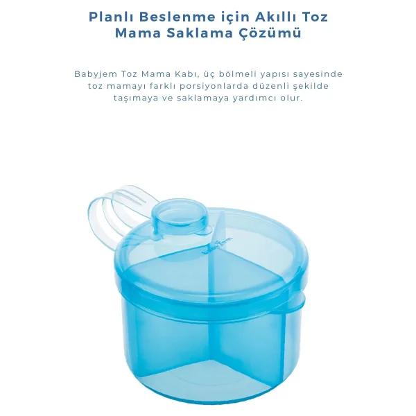 Babyjem Mavi Toz Mama Kabı - Görsel 4