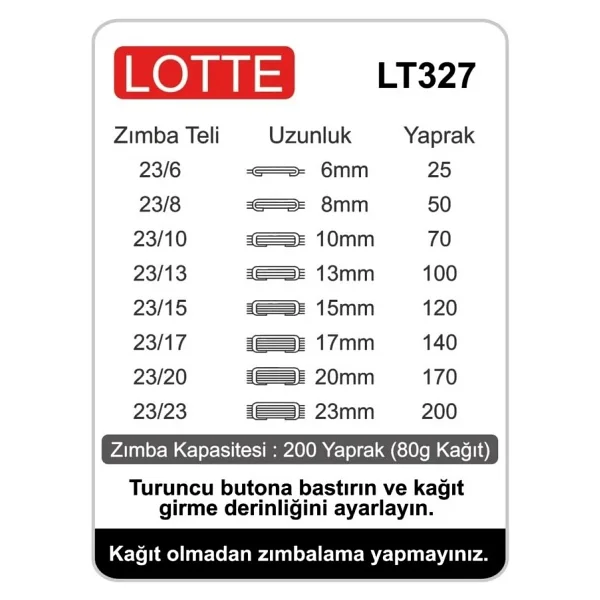 Lotte Zımba Makinesi Arşiv Tipi 200 Yaprak - Görsel 3