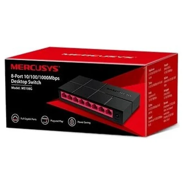 Mercusys Ms108g 8 Port 10/100/1000 Mbps Gigabit Switch - Görsel 9