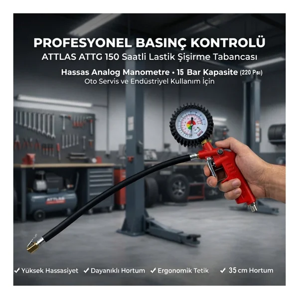 Attlas Attg 150 Lastik Basınç Ölçer - Görsel 4