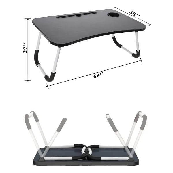 Hodbehod Portatif Atlantik Kırmızı Renk Laptop Sehpası Katlanabilir Çalışma Masası Kahvaltı Masası - 60cmx40cmx27cm - Görsel 5