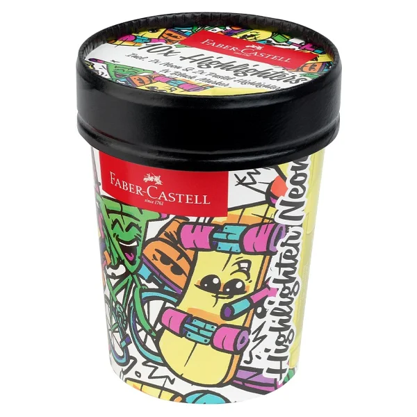 Faber-Castell Textliner Ice Cream Neon 10'lu Fosforlu Kalem - Görsel 3