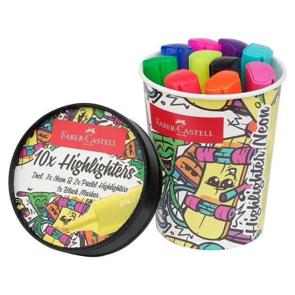 Faber-Castell Textliner Ice Cream Neon 10'lu Fosforlu Kalem - Görsel 2