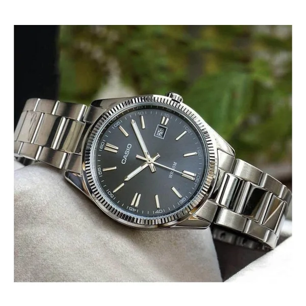 Casio Standart Mtp-1302d-1a1vdf Gümüş-Siyah Erkek Kol Saati - Görsel 4