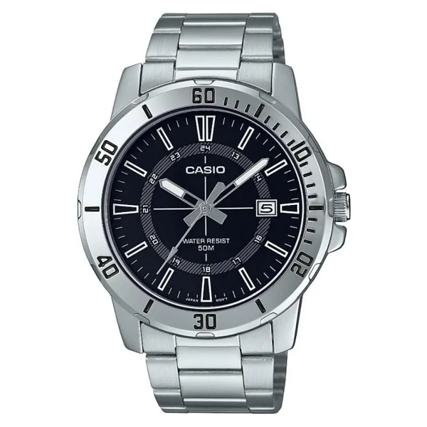 Casio Standart Mtp-Vd01d-1cvudf Çelik Kordon Siyah-Beyaz Erkek Kol Saati - Görsel 3