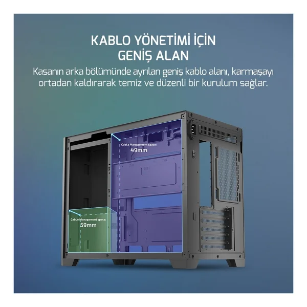 Gamepower Warcry Ronin 3xargb Fan 80+ Bronze Micro-Atx Gaming (Oyuncu) Kasa - 650 W - Görsel 3