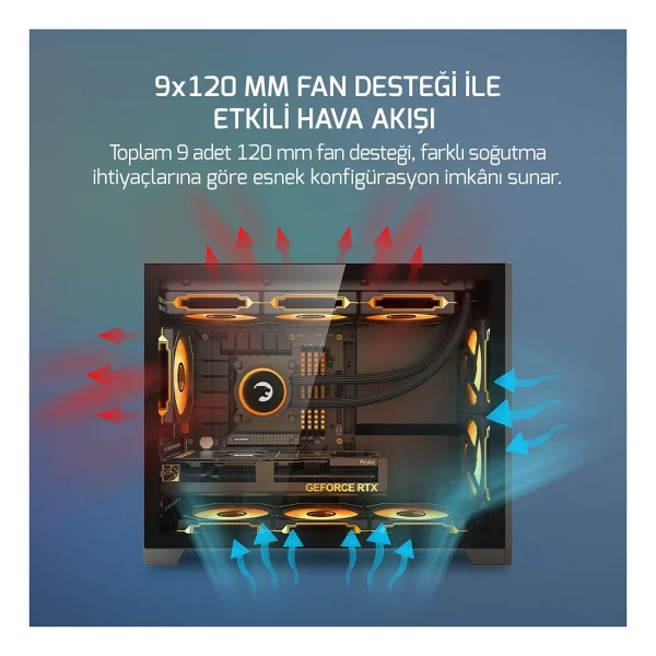 Gamepower Warcry Ronin 3xargb Fan 80+ Bronze Micro-Atx Gaming (Oyuncu) Kasa - 650 W - Görsel 5