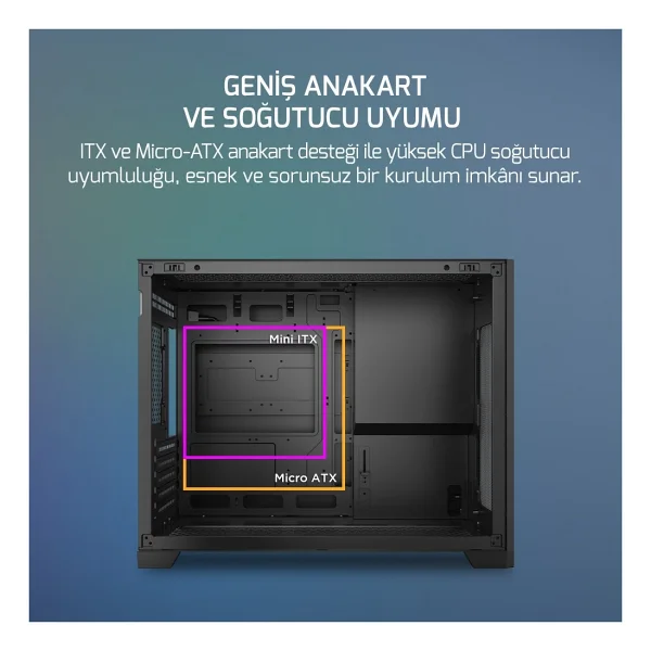 Gamepower Warcry Ronin 3xargb Fan 80+ Bronze Micro-Atx Gaming (Oyuncu) Kasa - 650 W - Görsel 8