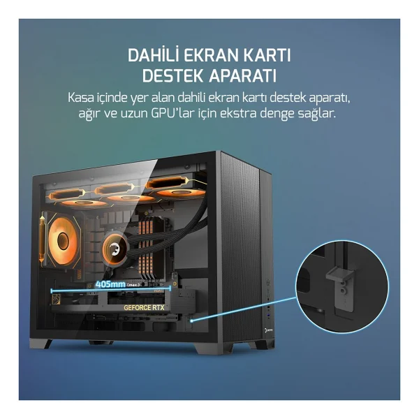 Gamepower Warcry Ronin 3xargb Fan 80+ Bronze Micro-Atx Gaming (Oyuncu) Kasa - 750 W - Görsel 4