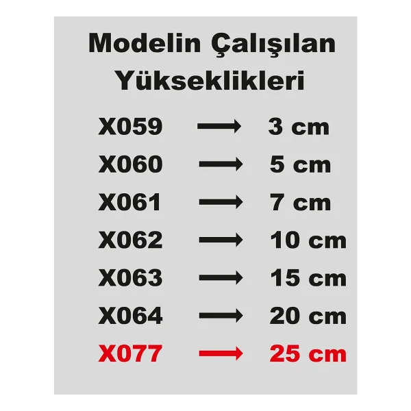 Mood Stencil Harf Boyama Şablonu X077 Harf Yüksekliği 25 Cm - Görsel 5
