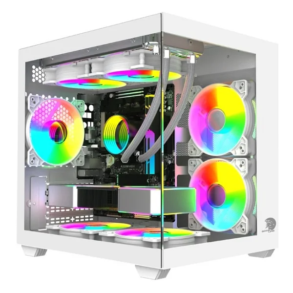 Gameline Hıper V2 3x RGB Fanlı USB 3.0 Gaming Bilgisayar Kasası Beyaz - Görsel 5