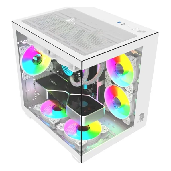 Gameline Hıper V2 3x RGB Fanlı USB 3.0 Gaming Bilgisayar Kasası Beyaz - Görsel 2
