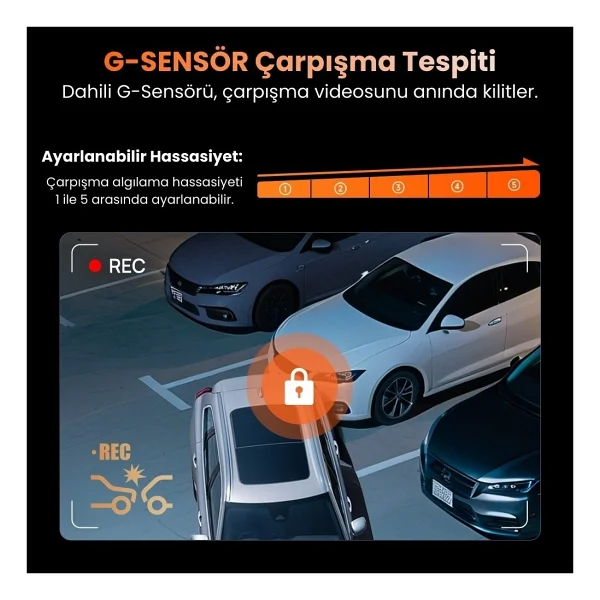 70mai T400 + Rc21 3 Kameralı Araç Kamera Seti - Görsel 10
