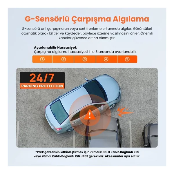 70mai M310 Plus 3k Ön Araç Kamerası - Görsel 9