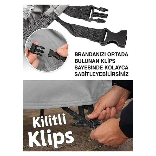 Ultrashop Hero X Pulse 200 Su Geçirmez Motosiklet Brandası Arka Çanta Top Case Uyumlu Motosiklet Branda - Görsel 2