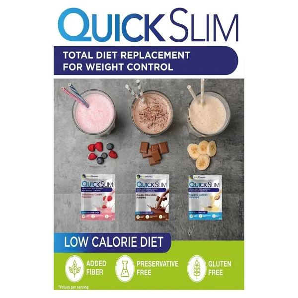 Quick Slim Yüksek Proteinli Diyet Shake 60 Saşe Aromalı Öğün Tozu Shaker Hediye İle - Görsel 6