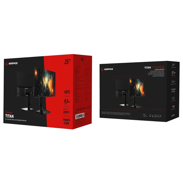 Rampage Titan Tt25f400f 25" 0.5 Ms Full HD Ips 400 Hz Oyuncu Monitörü - Görsel 6