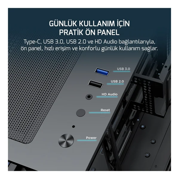 Gamepower Warcry Ravora 7xargb Fan 650w 80+ Bronze Micro-Atx Gaming (Oyuncu) Kasa - Görsel 7