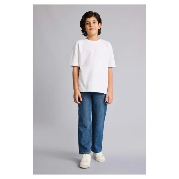 Defacto Straight Fit Düz Paça Jean Pantolon Erkek Çocuk F9953a826sp - İndigo-Nm84 - 7 - 8 Yaş - Görsel 2