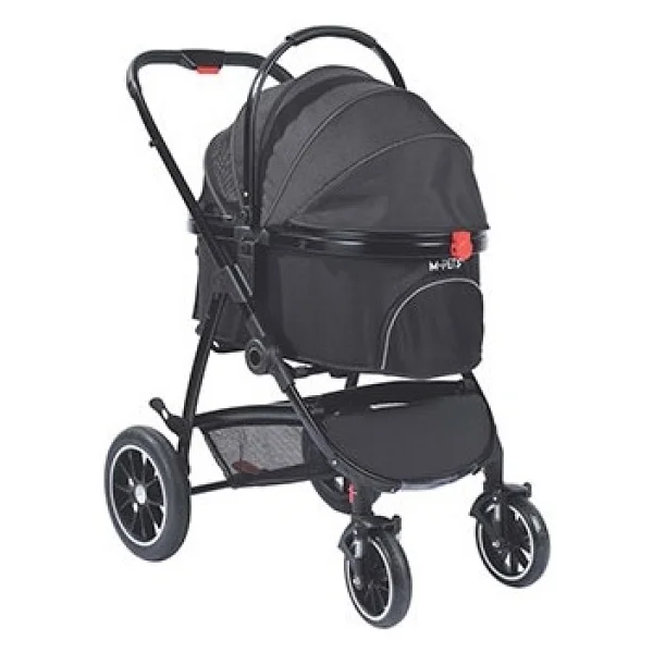 M-Pets Conquest Pet Stroller Kedi Ve Köpek Taşıma Arabası Siyah 71X57,5X101 Cm - Görsel 4