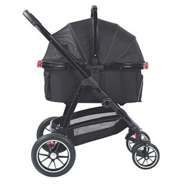 M-Pets Conquest Pet Stroller Kedi Ve Köpek Taşıma Arabası Siyah 71X57,5X101 Cm - Görsel 2