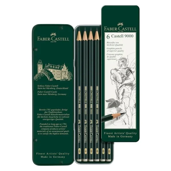 Faber-Castell 9000 Dereceli 6b Kurşun Kalem - Görsel 3