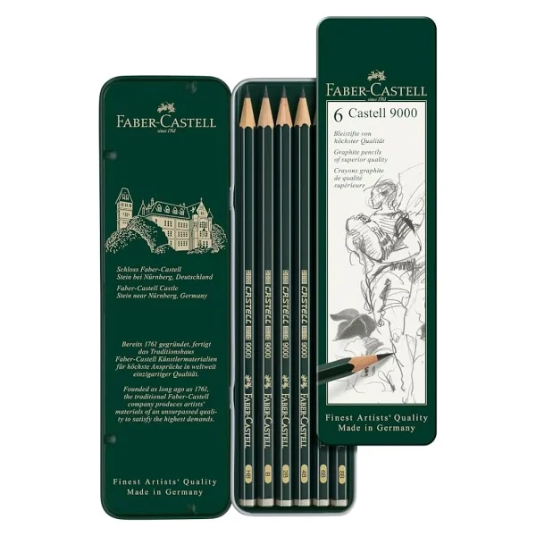 Faber-Castell 9000 Dereceli 6b Kurşun Kalem - Görsel 6