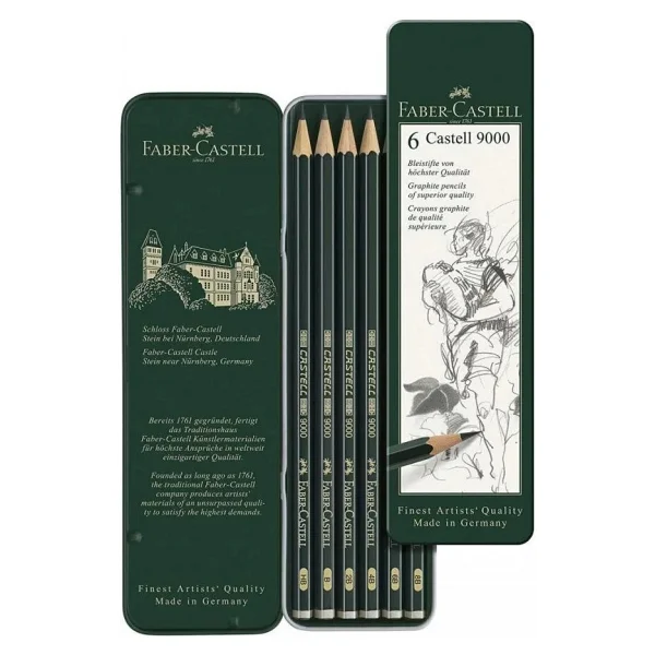 Faber-Castell 9000 Dereceli 6b Kurşun Kalem - Görsel 9