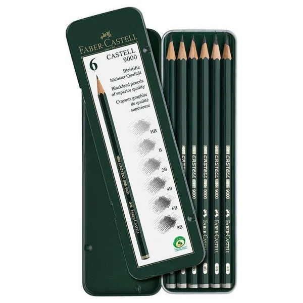 Faber-Castell 9000 Dereceli 6b Kurşun Kalem - Görsel 10