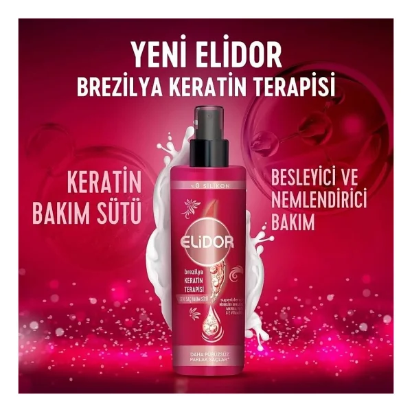 Elidor Brezilya Keratin Terapisi Yoğun Onarıcı Saç Maskesi 220 Ml Etkili Bakım Özelliği - Görsel 4