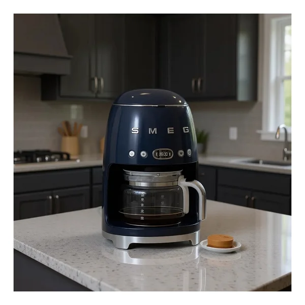 Smeg 50's Style Mavi Filtre Kahve Makinesi 1,4 Lt Kapasite Metal Malzeme İle Sıcak Tutma Fonksiyonu - Görsel 7