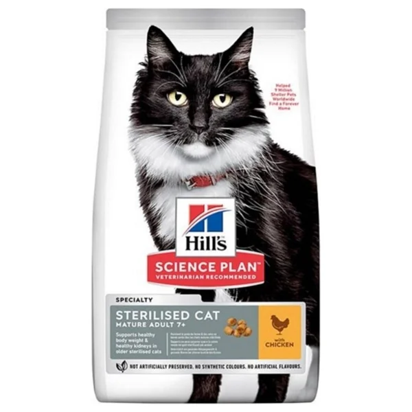 Hill's Mature +7 Sterilised Tavuklu 1.5 Kg Yaşlı Kedi Maması - Görsel 8