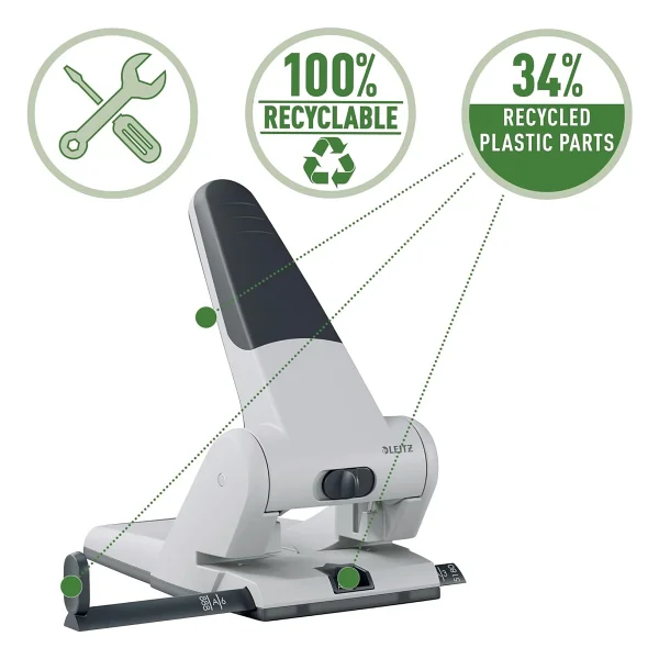 Leitz 5180 65 Sayfa Kırmızı Arşiv Tipi Delgeç - Görsel 3