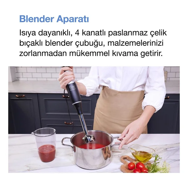Fakir 1000w Fakir Speed Quadro Bpa Free Mutfak Robotu & Blender - Gümüş - Görsel 5