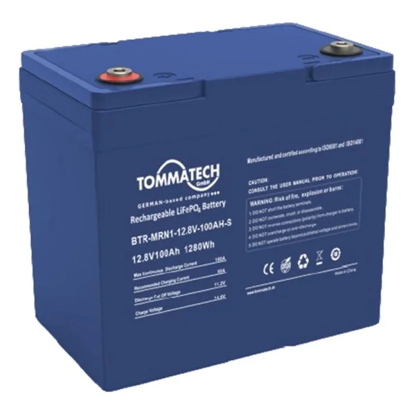 Tommatech 12.8 V 100 Ah Abs+PC Kasa Lityum Marin Akü - Görsel 6