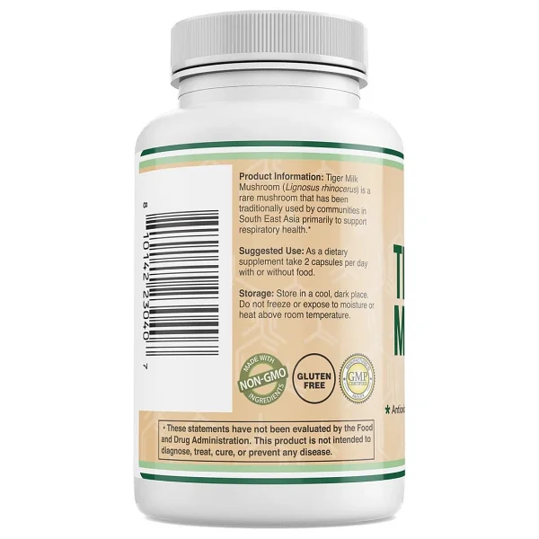 Double Wood Tiger Milk Mushroom 500 Mg 120 Kapsül - Görsel 2