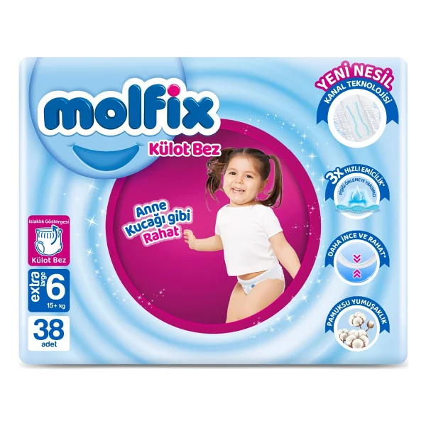 Molfix 6 Numara Extra Large 38'li Külot Bez - Görsel 3
