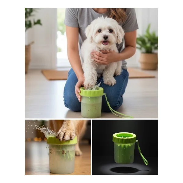 Teknodayım Taşınabilir Köpek Ayak Temizleme Aparatı Silikon Fırçalı - Görsel 6