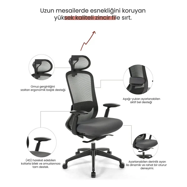Seduna Ruben Plus Yönetici Koltuğu - Görsel 3