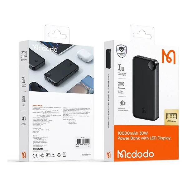 Mcdodo MC-3850 10000 mAh Hızlı Şarj Powerbank - Görsel 7