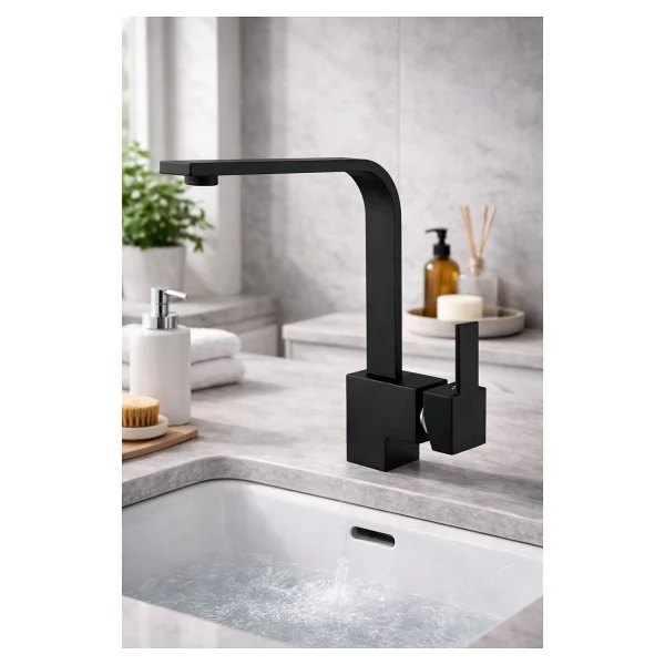 Sardıcı Montana Series Kare Siyah Lavabo Bataryası Beş Yıl Garantili - Görsel 5