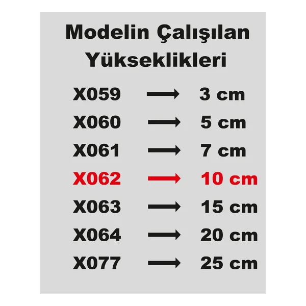 Mood Stencil Harf Boyama Şablonu X062 Harf Yüksekliği 10 Cm - Görsel 5